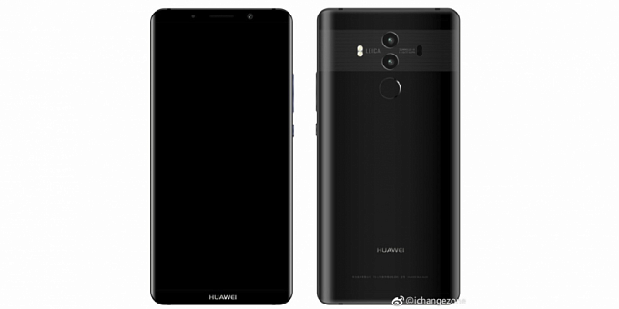 Очередные рендеры Huawei Mate 10 Pro появились в сети за неделю до анонса