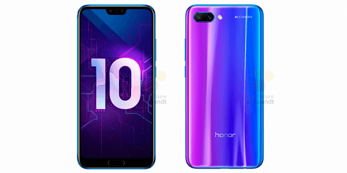 Официальные изображения смартфона Honor 10 появились в сети
