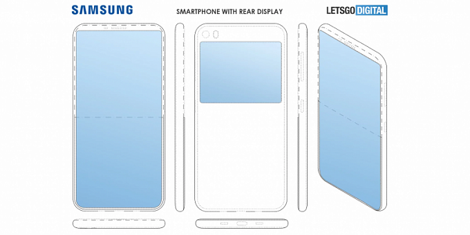 Компания Samsung запатентовала дизайн смартфона с двумя дисплеями