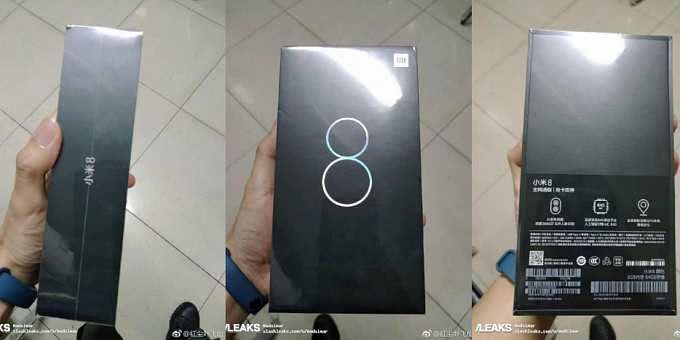 В сети появился постер с изображением Xiaomi Mi 8, а также фотографии его розничной упаковки