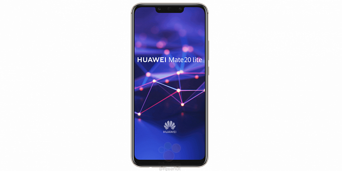 Официальные рендеры смартфона Huawei Mate 20 Lite появились в сети