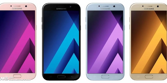 Официальные рендеры Samsung Galaxy A3 (2017) и A5 (2017) утекли в сеть