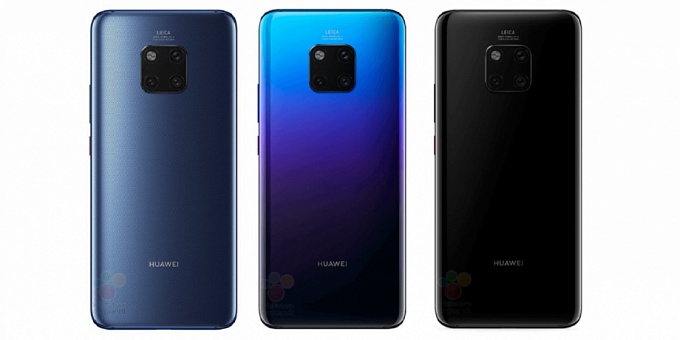 Живые фото Huawei Mate 20 Pro в синем цвете корпуса утекли в сеть